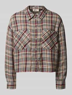 Only Korte overhemdblouse van pure viscose model 'RILEY LIFE'