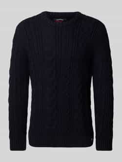 Superdry Gebreide pullover met kabelpatroon model 'Jacob'