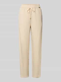 Marc Cain Tapered fit stoffen broek met tunnelkoord