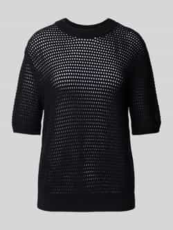 Tommy Hilfiger Regular fit gehaakte pullover van katoenmix