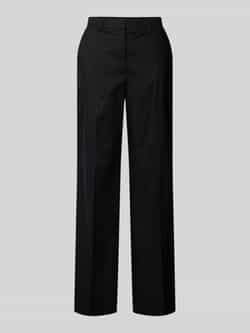 Opus Straight leg stoffen broek met persplooien model 'Maiga'