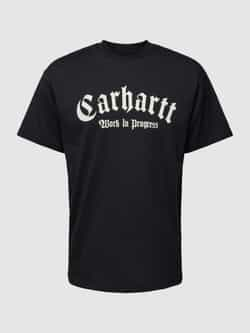 Carhartt WIP Amerikaans Script Organisch Katoenen T-Shirt Black Heren