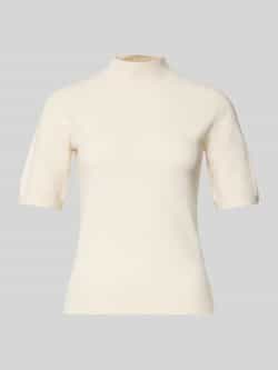 Liu Jo White Gebreid shirt met opstaande kraag
