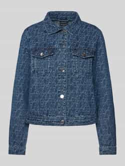 Armani Exchange Jeansjack met paspelzakken op de borst