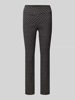 STEHMANN Stoffen broek met labeldetail model 'Ina'