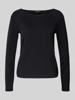 Monari Shirt met lange mouwen van een mix van viscose en modal met ronde hals