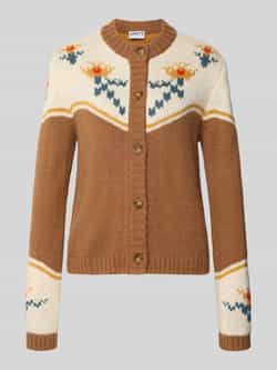 Jake*s Casual regular fit gebreid jack met wol