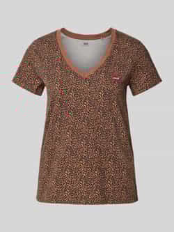 Levi's T-shirt met V-hals en labelpatch