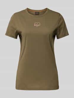 Boss Orange T-shirt C_Elogo_print6 met boss-logo-opdruk met mille fleur-print