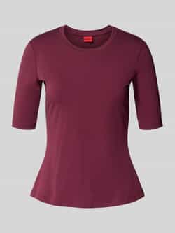 HUGO Slim fit T-shirt van katoenmix model 'DARNELIA'