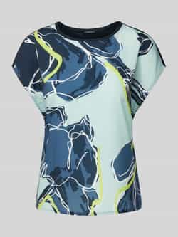 Opus T-shirt van viscose met all-over motief model 'Stini'