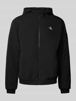 Calvin Klein Jeans Zwarte Windbreaker Jas met Capuchon Black Heren