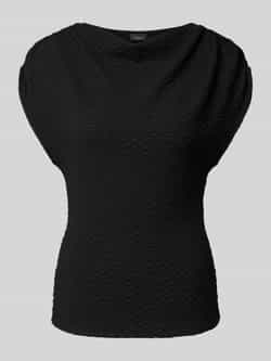 S.Oliver BLACK LABEL Slim fit T-shirt met cascadehals
