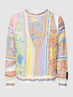 Carlo colucci Gebreide pullover met all-over print en ronde hals