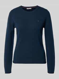 Tommy Hilfiger Slim fit gebreide pullover van zuivere wol