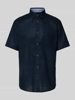 Tom Tailor Regular fit linnen overhemd met korte mouwen