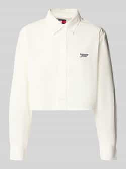 Tommy Jeans Cropped fit overhemdblouse van puur katoen