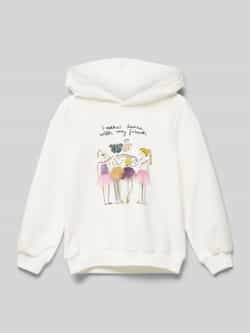 S.Oliver hoodie met printopdruk wit Sweater Printopdruk 116 122