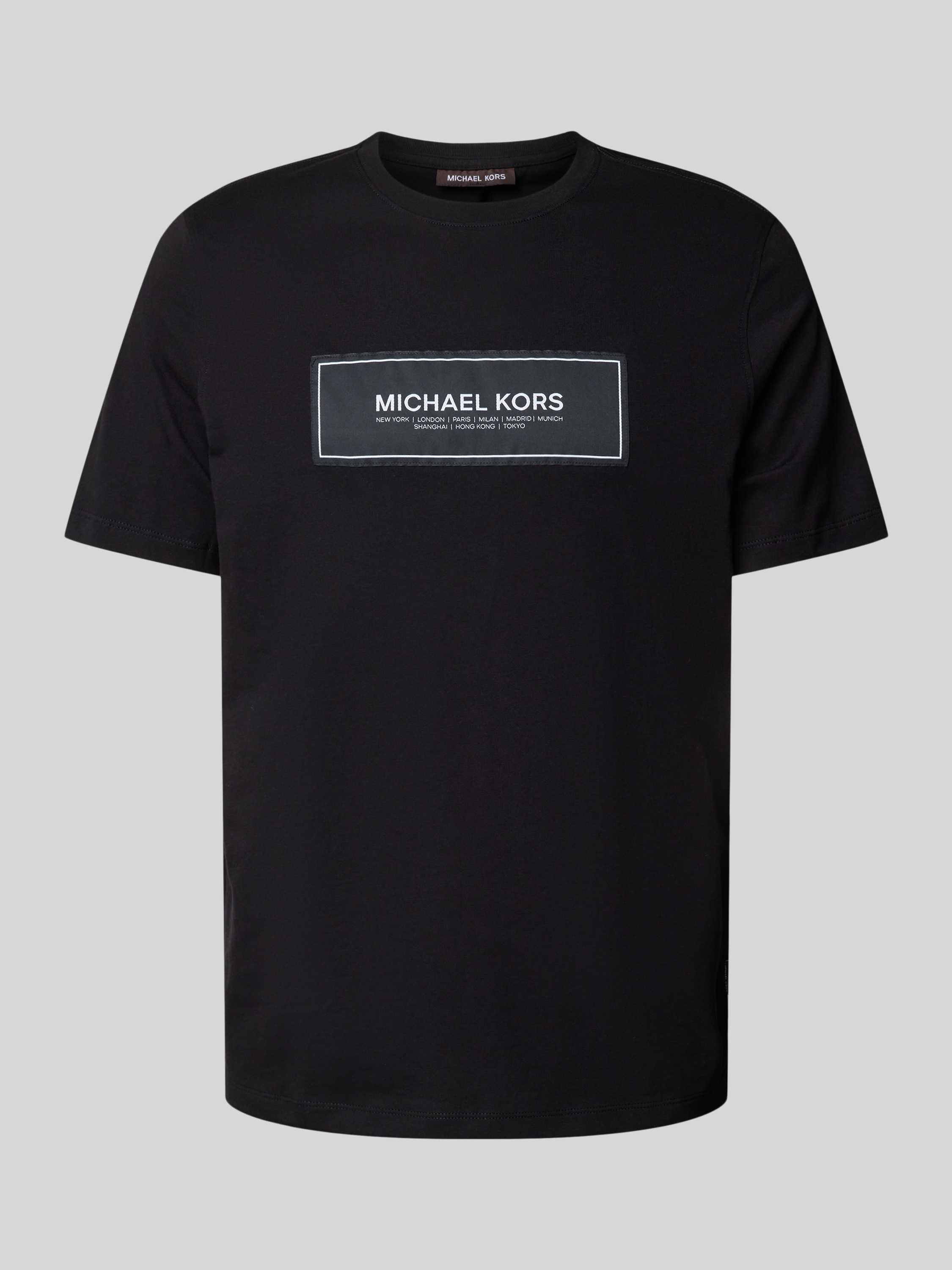 Michael Kors T-shirt met labelpatch model 'NEW FLAGSHIP'