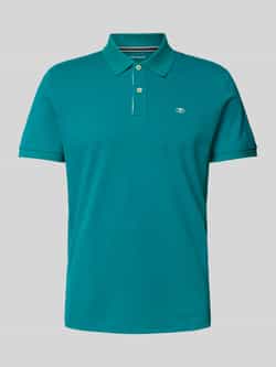 Tom Tailor Regular fit poloshirt van katoen-piqué met logostitching