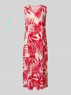 ZABAIONE Midi-jurk van viscose met V-hals