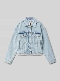 Garcia Jeansjack met platte kraag en knoopsluiting