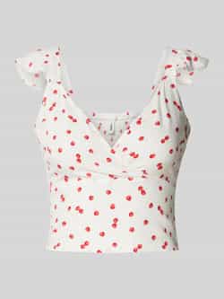 Only Slim fit korte top van pure viscose model 'NOVA LIFE'