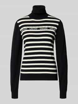LIU JO SPORT Slim fit coltrui van viscosemix in gebreide look