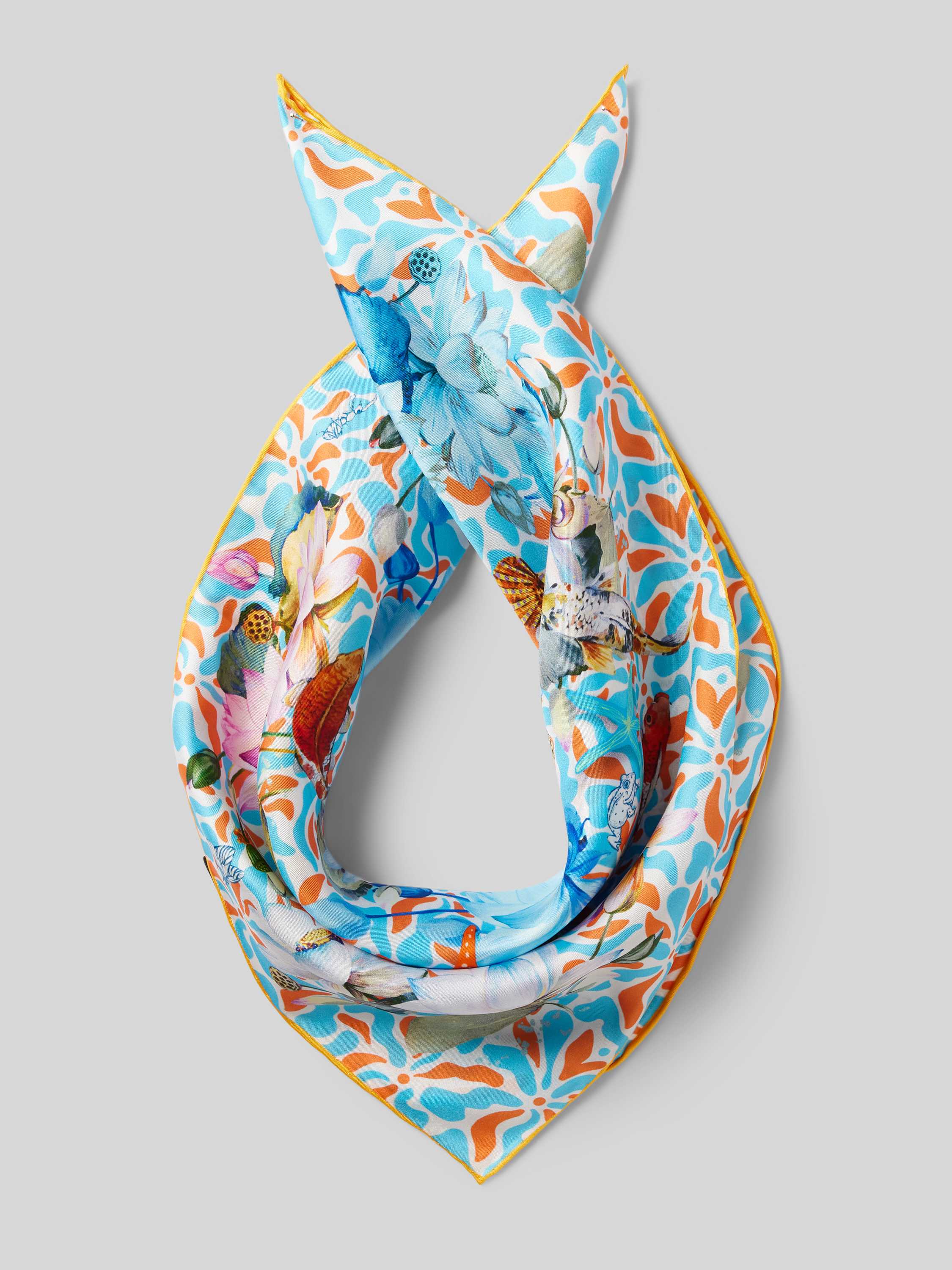 Codello Zijden sjaal met all-over print