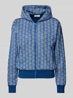 Lacoste Sport Sweatjack met capuchon model 'Jacquard'