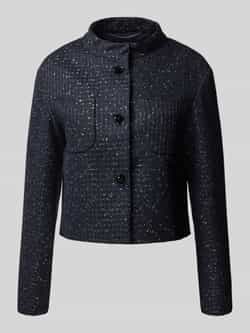 Max Mara Studio Regular fit korte blazer van katoenmix model 'OUMO'