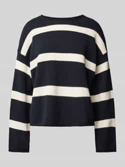 Marc O'Polo Gestreepte trui de gestreepte licht verkorte oversized model