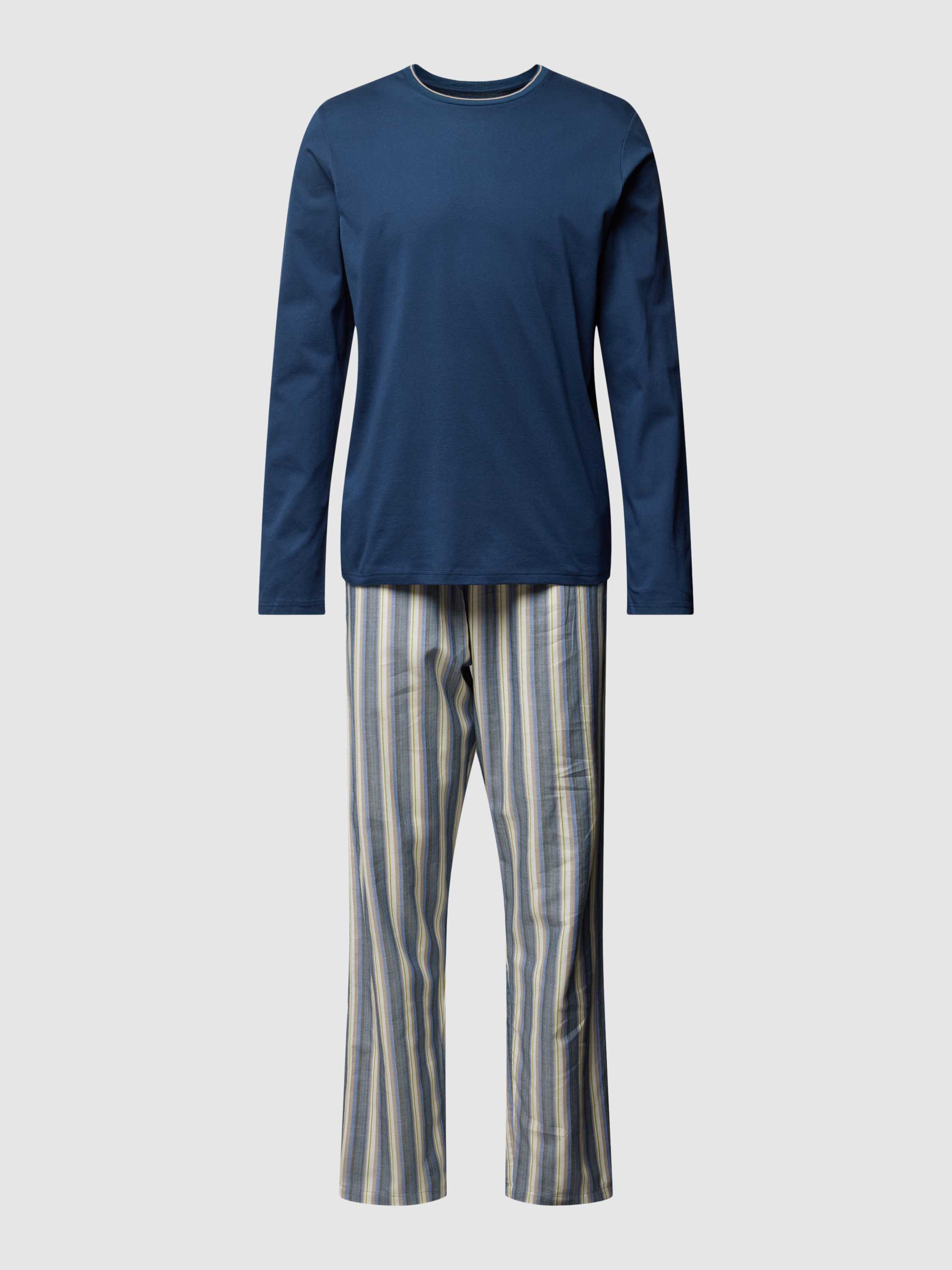 Schiesser Pyjama met streepmotief model 'SELECTED PREMIUM'