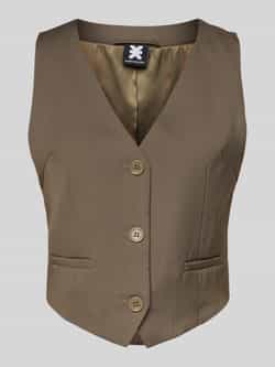 Karo Kauer Kort gilet met V-hals
