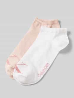 Calvin Klein Jeans Sneakersokken met labelprint in een set van 2 paar
