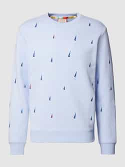 Scotch & Soda Sweatshirt met all-over motiefstitching