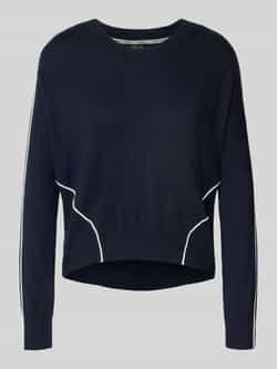 Marc Cain Gebreide pullover van wolmix met ronde hals