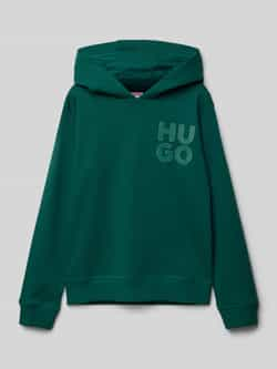 HUGO Hoodie met labelprint