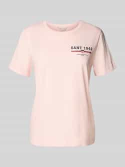 Gant Regular fit T-shirt van puur katoen met logoprint