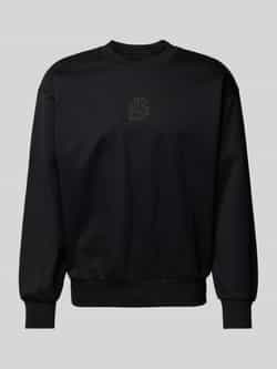 Boss Stijlvol Zwart Katoenen Sweatshirt Black Heren