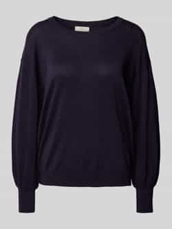 Kaffe Gebreide pullover met ribboorden model 'regina'
