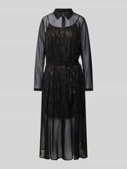 Armani Exchange Midi-jurk van viscose met strikceintuur