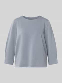 Comma Sweatshirt met geribde ronde hals