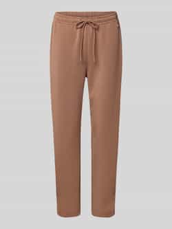 FYNCH-HATTON Wide fit pantalon van viscosemix met elastische band