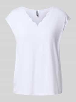 Pieces Loose fit T-shirt met kant model 'KAMALA'