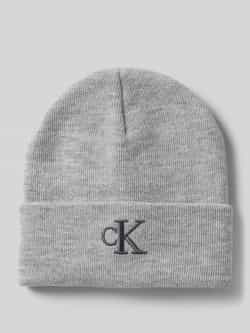Calvin Klein Jeans Beanie met brede omslag en logostitching