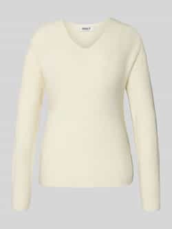 Only Regular fit gebreide pullover met V-hals model 'CAMILLA'