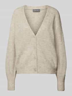MOS MOSH Gebreide cardigan met diepe V-hals model 'THORA'