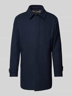 S.Oliver BLACK LABEL Regular fit lange jas in wollen look met blinde knoopsluiting