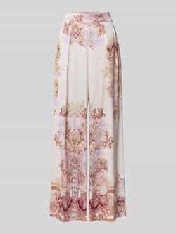 NEO NOIR Wide leg stoffen broek met bandplooien model 'Mana Artist'